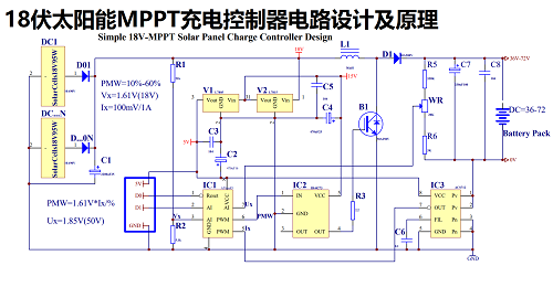 太阳能板18伏输入MPPT充电控制电路设计和原理